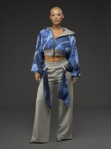 Pantalon duo gri/jeans