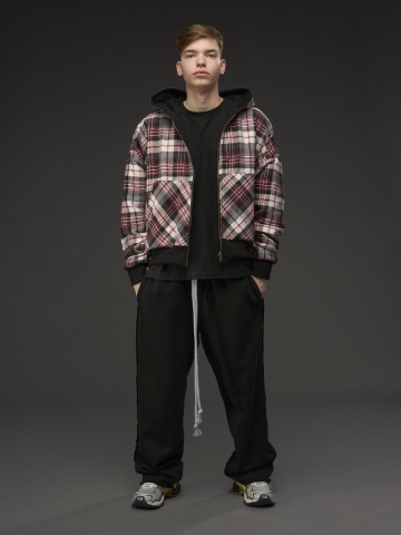 Pantalon duo negru/rosu