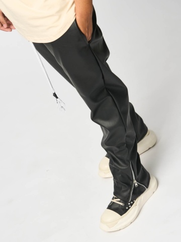 Pantalon eco leather lace white YRW
