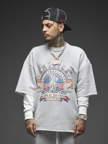 Bluza gri dublata liberty USA