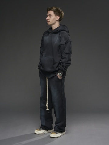 Pantalon negru urban YOUNG