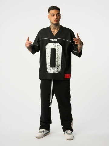 Pantalon negru V alb NBN
