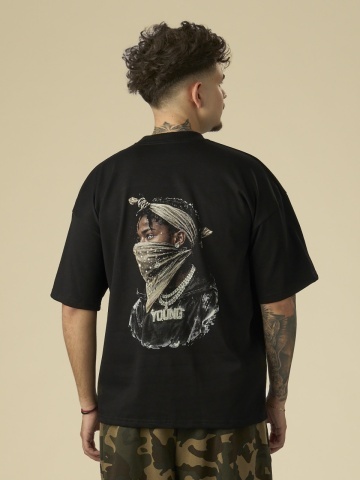 Tricou negru sign/band white