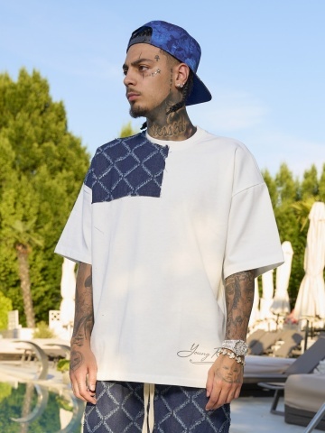 Tricou unt jeans square marin YR