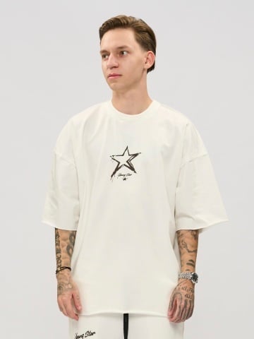 Tricou off-white star