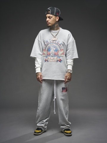 Pantalon gri flag USA/ NBN