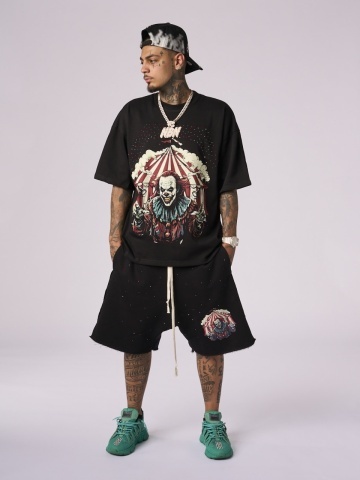 Sort negru Clown drip all shine