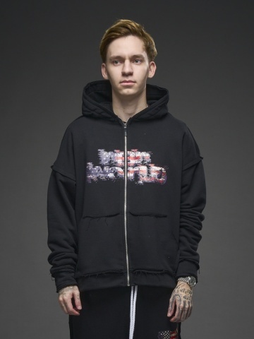 Hanorac negru zipp NBN/ boy USA
