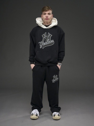 Pantalon negru/unt Yankees