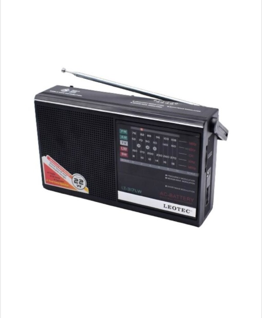 Radio Portabil, 5 benzi, LEOTEC LT-317LW, Retro, Negru