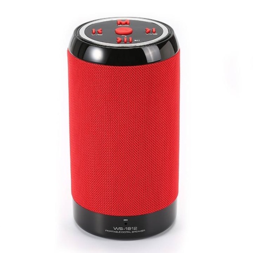 Boxa portabila, Conectivitate Bluetooth, Port USB, TF Card, Radio FM, WS-1812, Rosu