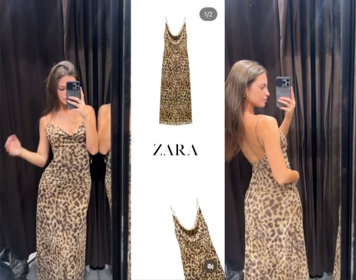 Rochie OneSize pe corp si cu decolteu, Bretele, Lunga, Leopard print
