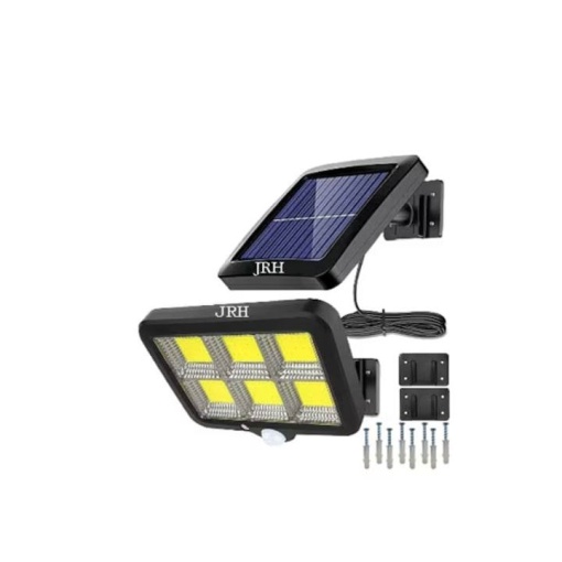 Set 2 lampi solare 30/50w, cu senzori de amurg, miscare si lumina, 3 moduri functionare, telecomanda, Negru