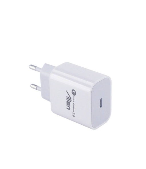 Incarcator de telefon, Alien, USB C, 5V, 3.0A, Alb
