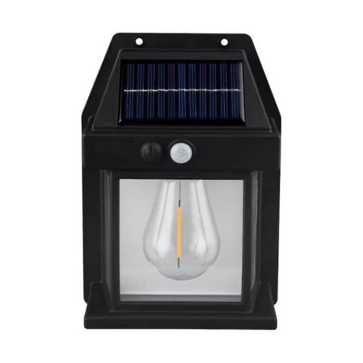 Lampa solara de perete, impermeabila in curte exterioare, lumina decorativa, Negru