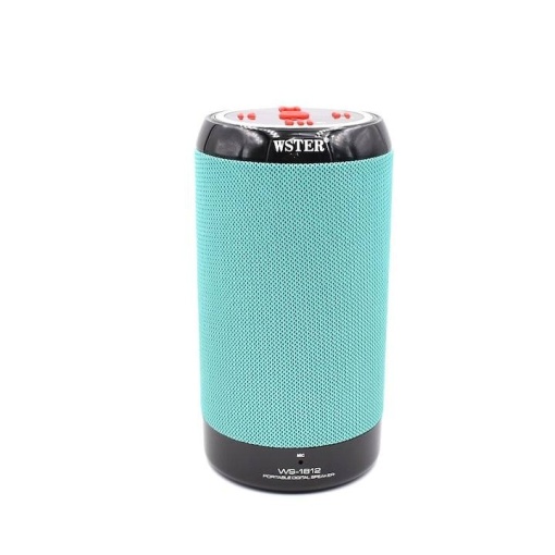 Boxa portabila cu conectare Bluetooth, Port USB, TF Card, Radio FM, WS-1812,Verde