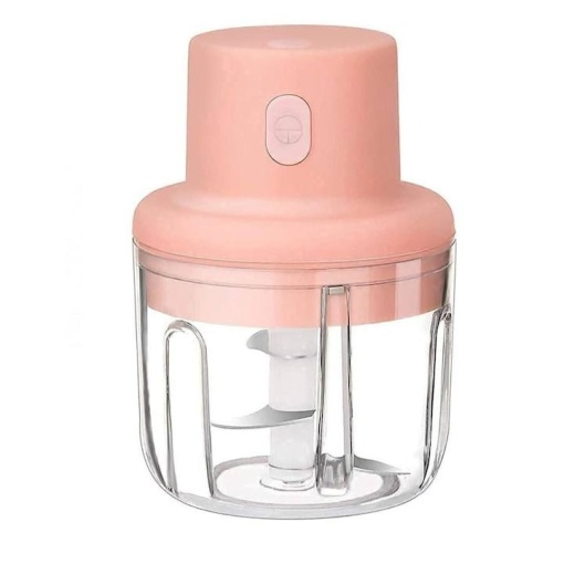 Tocator mini electric portabil, incarcare USB, 250ml, 45W, Roz