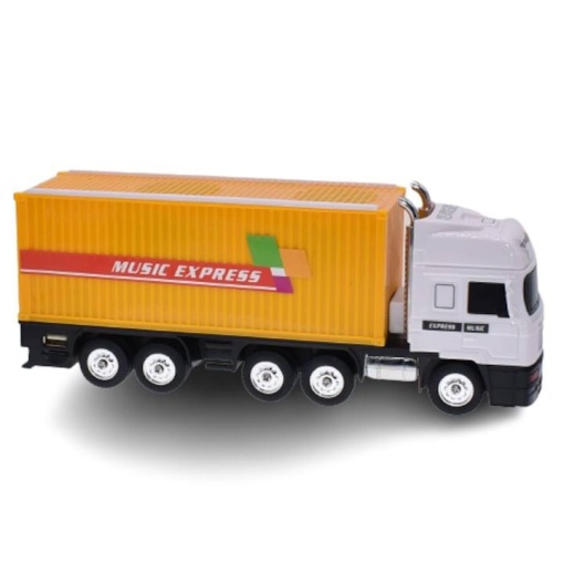Boxa portabila in forma de camion, cu bluetooth Music Express, cititor Mp3, Usb/TF, Aux, Radio Fm, 10W, Galben