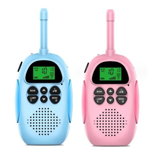 Set 2 walkie-talkie, Raza de actiune 3Km, Pentru copii, Roz/Albastru