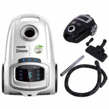 Aspirator DESSINI 2500W, cu filtru de aer HEPA si LED Display, cablu 5 m, alb DS777N - Img 4
