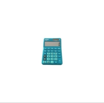 Calculator de birou Noki H-CS001M, 12 digiti, alimentare baterie + solar, ecran inclinat, Turcoaz - Img 2