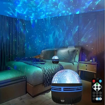 Proiector cu lumina color, LED rotativsi cu muzica, USB, telecomanda, 8,1 cm, Multicolor - Img 6