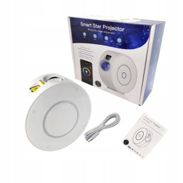 Proiector led de stele 3D, Aurora, Telecomanda, Alimentare prin cablu, Multicolor - Img 3