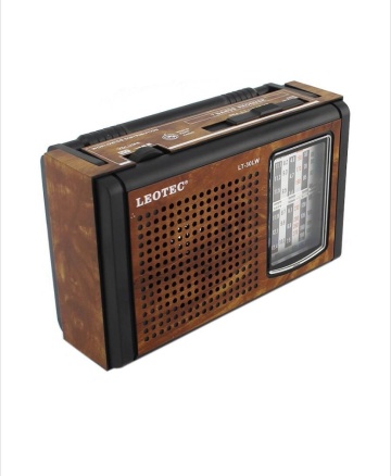 Radio portabil FM-AM, Leotec, Stil retro, 7 benzi radio, Alimentare priza sau baterii, Maro - Img 4