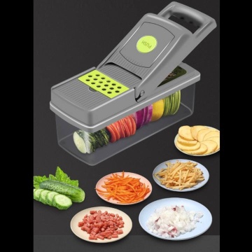 Razatoare multifunctionala 12 in 1 pentru multiple alimente, Negru / Verde - Img 8