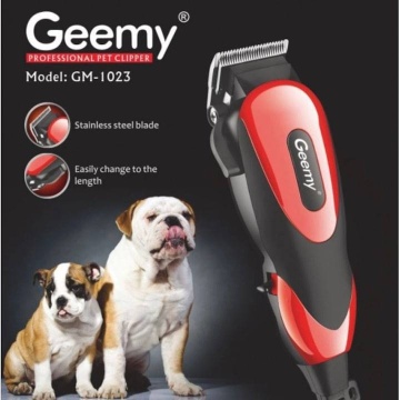 Masina de tuns animale cu fir, Cu accesori incluse si o valiza, Geemy GM-1023, Rosu-Negru - Img 5