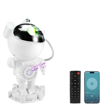Proiector led in forma de robot, Lampa de veghe, Pentru copii, Alb - Img 3