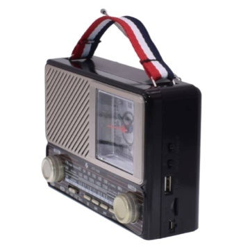 Radio cu Bluetooth ,Portabil cu Acumulator, Cititor mp3 USB/TF, AM/FM/SW, Ceas, Lampa Led, Negru - Img 4