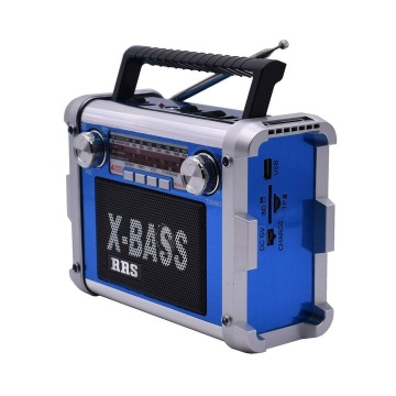Radio cu Bluetooth, Portabil Cu Acumulator, Mp3, TF/ SD/ USB, FM, AM, SW1, SW2, AUX, Lanterna, Albastru - Img 5