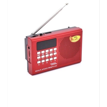 Radio portabil cu acumulator 3.7v 2000mAh, Mp3, Card TF, Usb, FM, Rosu - Img 4