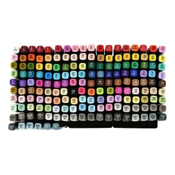 Set 168 Markere Selani, geanta de depozitare inclusa, 2 tipuri de varf, pe baza de alcool, culori intense, multicolor - Img 2