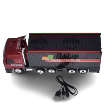 Boxa portabila in forma de camion, cu bluetooth Music Express, cititor Mp3, Usb/TF, Aux, Radio Fm, 10W, Negru - Img 2