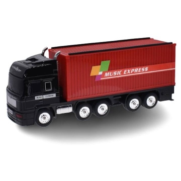 Boxa portabila in forma de camion, cu bluetooth Music Express, cititor Mp3, Usb/TF, Aux, Radio Fm, 10W, Rosu - Img 3