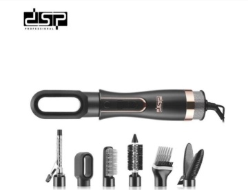 Perie electrica pentru par, Multifunctionala, 7 in 1, Uscare, Ondulare, Indreptare si Coafat Parul, Negru - Img 1