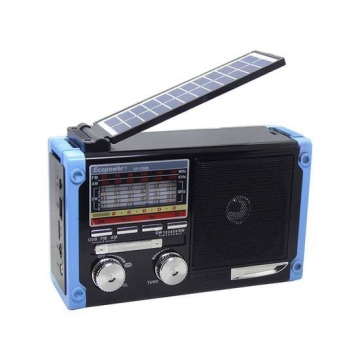 Radio cu Bluetooth, Portabil Cu Acumulator, Incarcare solara, Negru - Img 2
