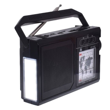 Radio cu Bluetooth, Portabil cu Panou Solar Rabatabil, Acumulator 18650, Cititor USB/TF, AM/FM/SW1-6, Lampa Led, Negru - Img 4