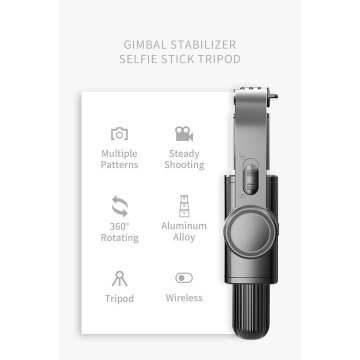 Stabilizator pentru telefon mobil, Selfie stick, 86 cm, Smartech Gimbal L08, Negru - Img 4