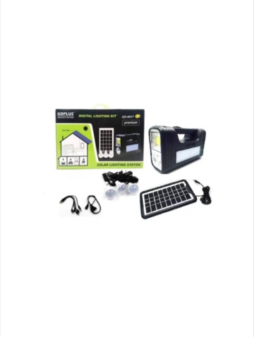 , Kit Lanterna solara pentru Camping, 3 becuri LED, Gdlite, GD8017 Senzor de miscare, Diverse moduri, Lumina alba, 364 lumeni, Negru - Img 2