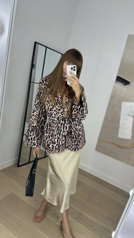 Sacou casual cu cordon, , Zebra Print - Img 4