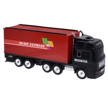 Boxa portabila in forma de camion, cu bluetooth Music Express, cititor Mp3, Usb/TF, Aux, Radio Fm, 10W, Rosu - Img 5
