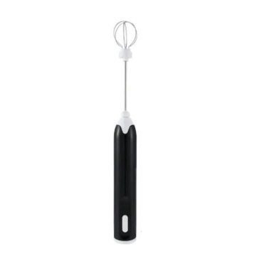 Mixer spumator de lapte, Acumulator reincarcabil USB, Cu 2 capete si 3 trepte de viteza, Ideal pentru cappuccino, caffe latte, Negru - Img 2