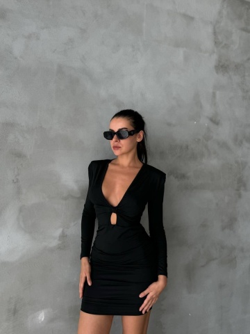 Rochie part dress Sophie, Negru - Img 3