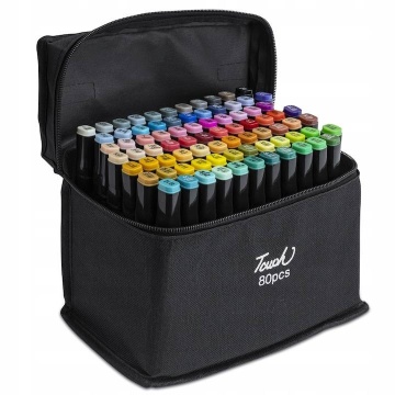 Set 80 markere alcool, Rezistente, Touch, Multicolor - Img 2