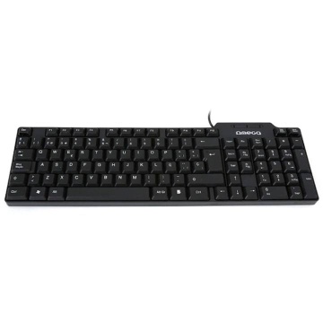 Tastatura Omega Standard OK05T, USB / microUSB, Cablu 1.5m, + adaptor microUSB pentru tableta, Negru - Img 1