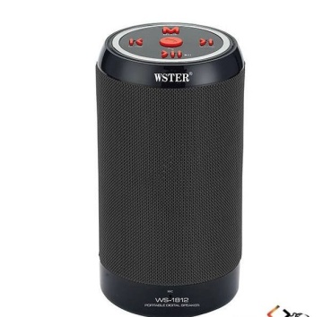 Boxa portabila cu conectare Bluetooth, Port USB, TF Card, Radio FM, WS-1812, Negru - Img 1