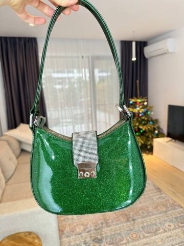 Geanta luminescenta, Calitate inaltă și deosebit de elegantă, Verde - Img 3